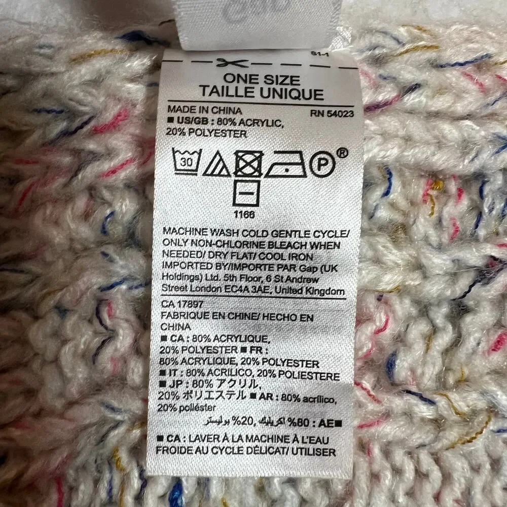 Gap Chunky Cable Knit Scarf Multicolor Cozy Cottagecore Outerwear Casual Comfy